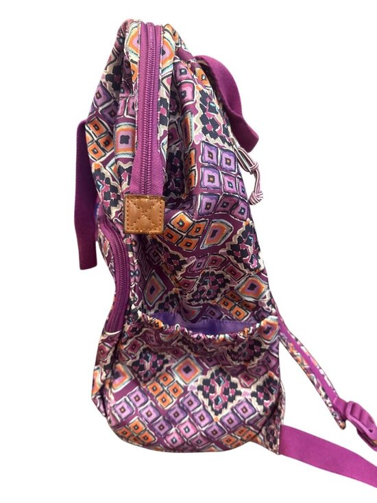 Vera Bradley Retired Lighten Up Journey Backpack Purple Geo Print Travel Bag main image 12